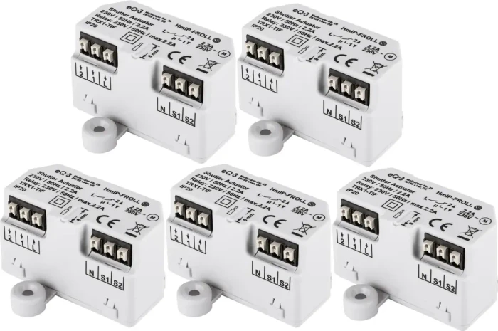 eQ-3 Homematic IP Rollladenaktor, Unterputz, Schaltaktor, 5er-Pack