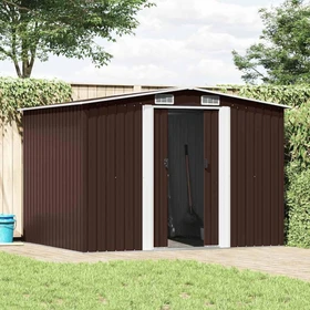 vidaXL Metall Gerätehaus 257x205cm braun
