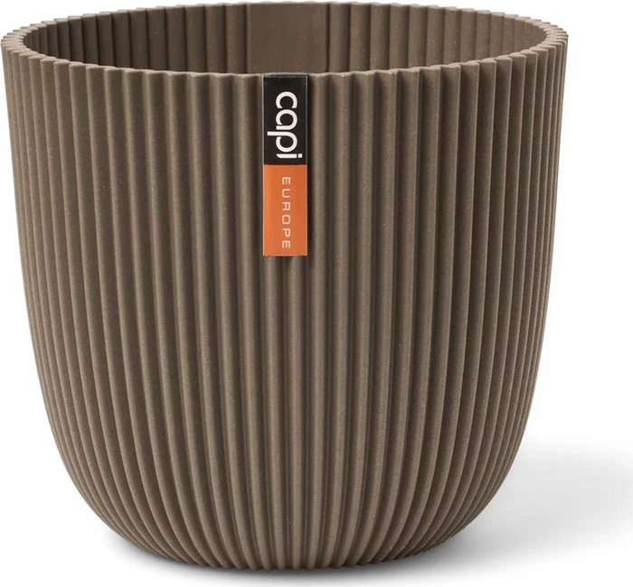 Capi Made with groove Blumentopf 22cm warmes taupe