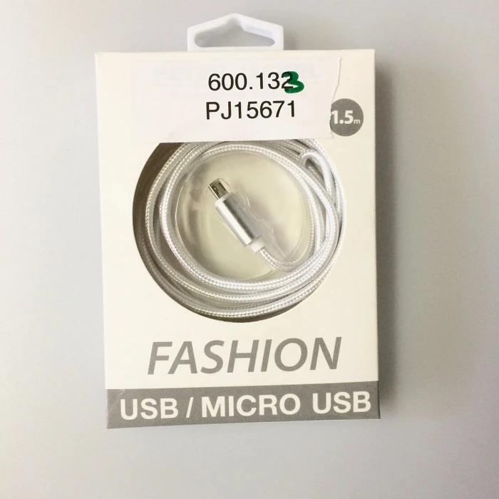 Peter Jäckel Fashion Cable USB-A/Micro-USB 1.5m weiß