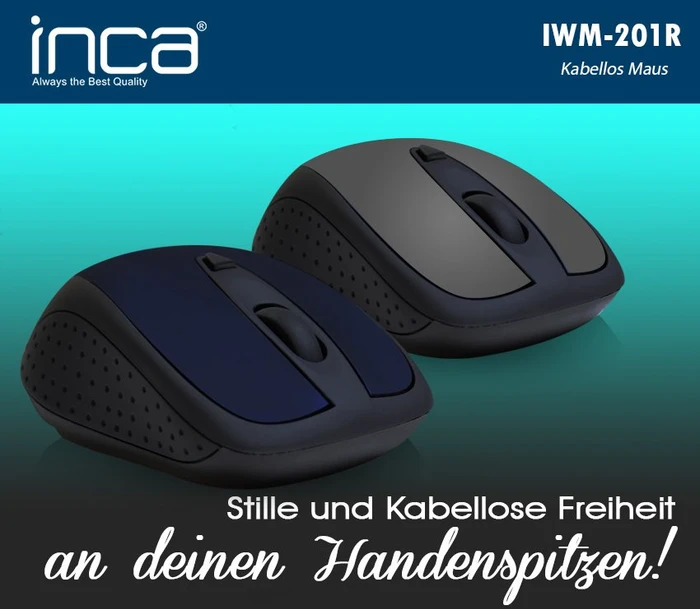 Inca IWM-201RG Silent Wireless Mouse grau/schwarz, USB
