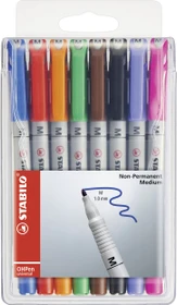 STABILO OHPen universal wasserlöslich M sortiert, 8er-Set