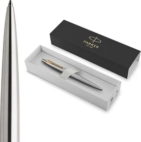 Parker Jotter Kugelschreiber stainless steel/gold trim, Geschenkbox