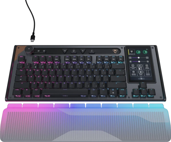 Turtle Beach Command Series KB7 TKL, schwarz, LEDs RGB, Low-Profile TITAN Hall-Effect, USB, DE