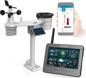 Bresser WLAN HD TFT 7in1 Profi-Wettervorhersage-Center grau, digital