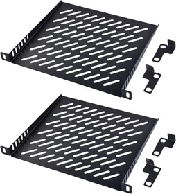GeeekPi GeeekPi/DeskPi RackMate 10" Fachboden, Lüftungsschlitze, für RackMate T0/T1, 0.5HE, schwarz, 2 Stück