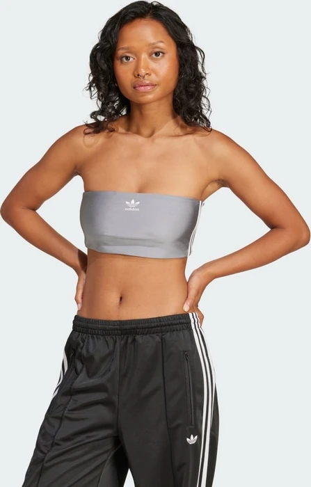 adidas 3-Streifen Tube Crop-Top grey three (Damen)