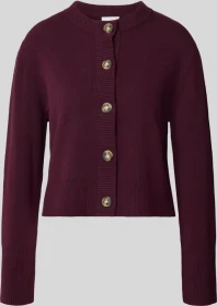 Comma Rundhals Strickjacke bordeaux (Damen)