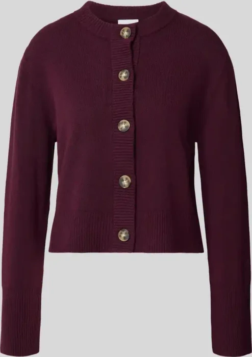 Comma Rundhals Strickjacke bordeaux (Damen)
