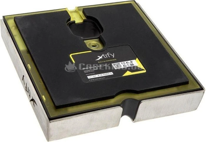 Xtrfy B1 Mouse Bungee mit 4-port USB Hub, Mauskabelhalterung, gelb/silber