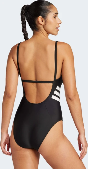 adidas 3-Streifen U-Back Badeanzug schwarz/weiß (Damen)
