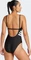 adidas 3-Streifen U-Back Badeanzug schwarz/weiß (Damen) Vorschaubild
