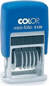 COLOP Mini-Folio S126 Ziffernstempel, 6-stellig, 19x4mm, blau