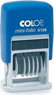 COLOP Mini-Folio S126 Ziffernstempel, 6-stellig, 19x4mm, blau
