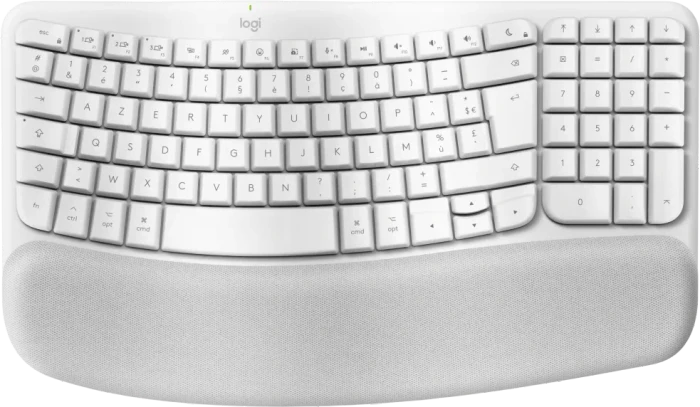 Logitech Wave Keys for Mac, Grauweiß, Logi Bolt, USB/Bluetooth, FR