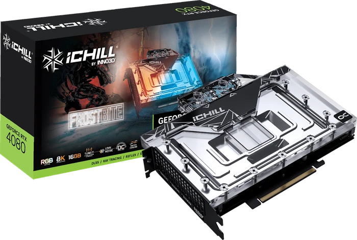 INNO3D GeForce RTX 4080 iCHILL Frostbite, 16GB GDDR6X, HDMI, 3x DP