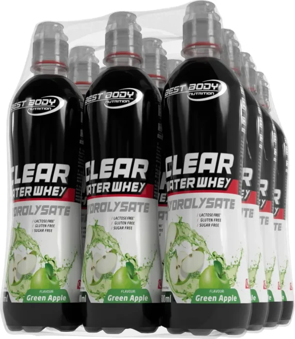 Best Body Nutrition Clear Water Whey Drink Green Apple 6l (12x 500ml)