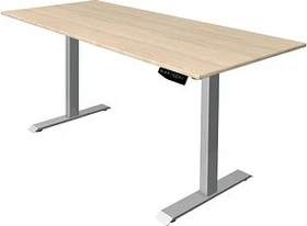 Kerkmann Move 1 elektrisch höhenverstellbarer Sitz-Steh-Schreibtisch 180x80cm Ahorn/silber