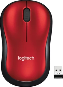 Logitech M185 Wireless Mouse rot/schwarz, USB