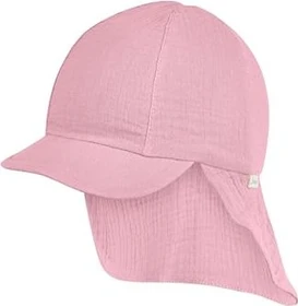 Sterntaler Schirmmütze mit UV Schutz und Nackenschutz aus Musselin Mütze samtrosa (Junior)