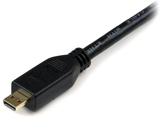 StarTech High Speed mit Ethernet HDMI 1.4 Kabel Typ-A/Typ-D Micro schwarz, 0.5m