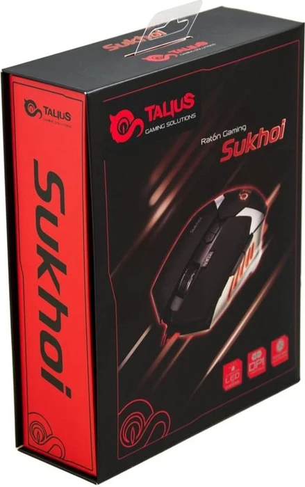 Talius Sukhoi Gaming Mouse schwarz/weiß/silber, USB