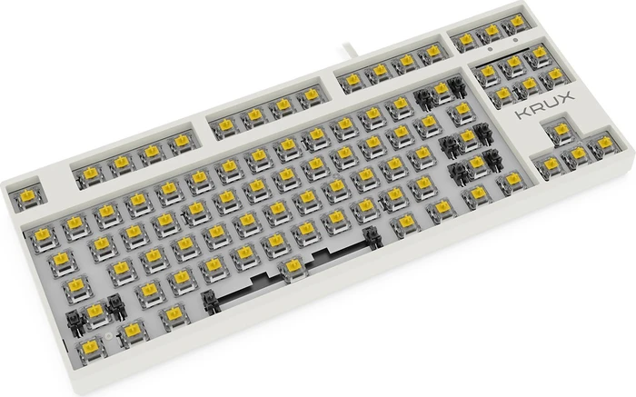 Krux Atax Pro RGB, Creator Retro, TKL, PBT, LEDs RGB, Gateron YELLOW, USB, US