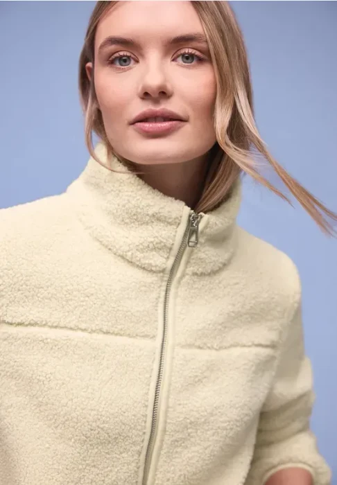 Street One Kuschelige Teddy Jacke eggshell ecru (Damen)