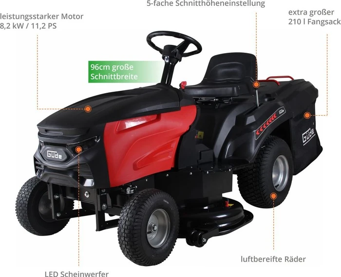 Güde GAR 960 T Benzin-Rasentraktor