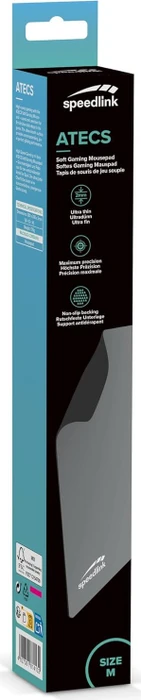 Speedlink ATECS Soft Gaming Mousepad, Size M, 380x300mm, grau