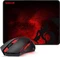Redragon M601-3 Centrophorus schwarz/rot, inkl. Mousepad, USB Vorschaubild