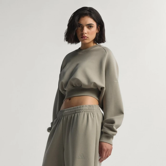 adidas Weiches Lux Loose Sweatshirt silver pebble (Damen)