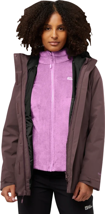 Jack Wolfskin Rotwand 3in1 Funktionsjacke sheer plum (Damen)