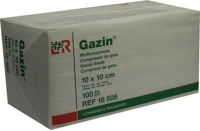 Lohmann & Rauscher Gazin Mullkompresse unsteril 16-fach, 10 x 10cm, 100 Stück