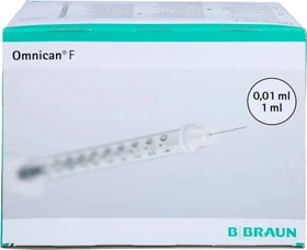 B.Braun Omnican F Insulin Einmalkanüle 1ml 30G 12mm, 100 Stück
