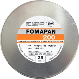 Foma Fomapan 200 Creative 135 ISO 200/24° SW-Negativfilm 30.5m Rolle