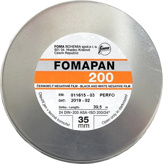 Foma Fomapan 200 Creative 135 ISO 200/24° SW-Negativfilm 30.5m Rolle