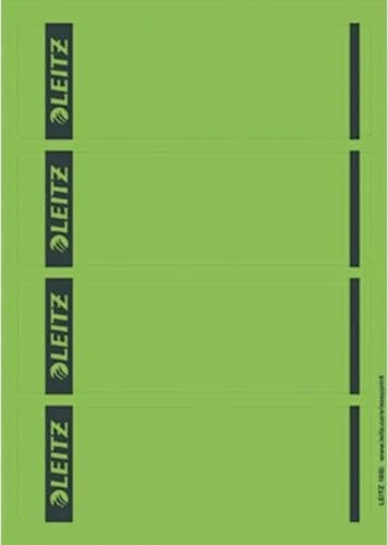 Leitz selbstklebende Ordner-Rückenschilder kurz/breit, grün, 25 Blatt/100 Stück