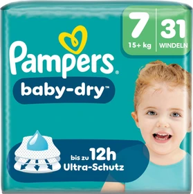 Pampers Baby-Dry Gr.7 Einwegwindel, 15+kg, 31 Stück