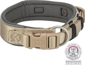Trixie Premium Halsband, extra breit, L-XL, Sand/Grafit