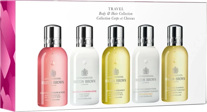 Molton Brown Travel Body & Hair 2x DG 100ml + BL 100ml + Shampoo 100ml + Conditioner 100ml Geschenkset