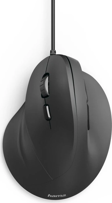 Hama EMC-500L Vertical Maus schwarz, Linkshänder, USB