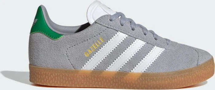 adidas Gazelle halo silver/cloud white/green (Junior)