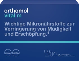 Orthomol vital m Granulat + Kapseln Orange, 15 Stück