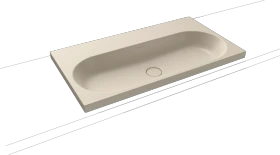 Kaldewei Centro 3056 Aufsatzwaschtisch 90x50x4cm, Perl-Effekt, warm beige 20