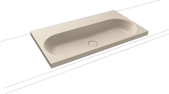 Kaldewei Centro 3056 Aufsatzwaschtisch 90x50x4cm, Perl-Effekt, warm beige 20