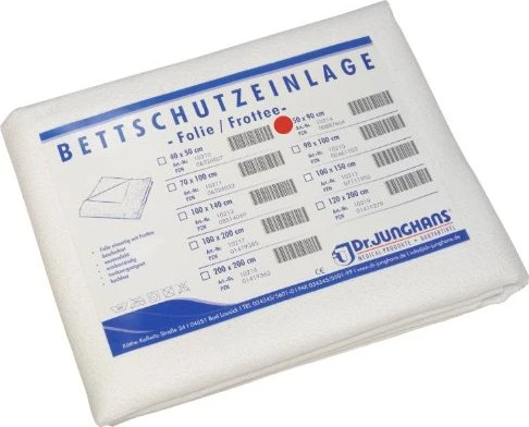 Dr. Junghans Medical Folie/Frottee Bettschutzeinlage, 50x90cm, 1 Stück