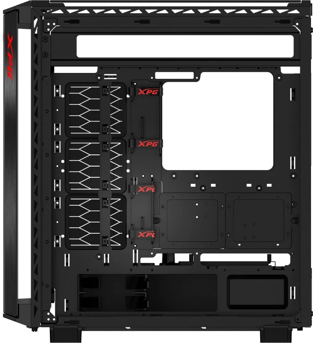 ADATA XPG Battlecruiser II, schwarz, Glasfenster