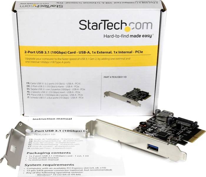 StarTech 2x USB-A 3.1, PCIe 3.0 x4