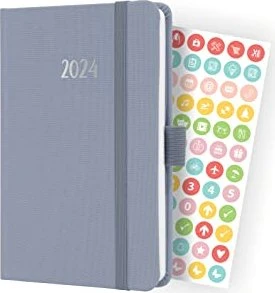 Sigel Jolie Wochenkalender 2024, A6, Hardcover, flieder, 87 Blatt